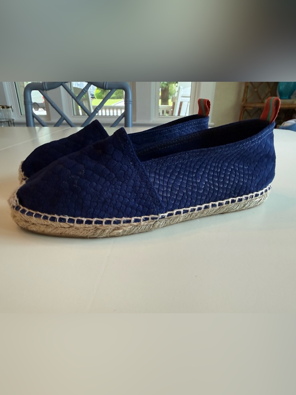 Penelope Chilvers Navy Espadrille Flats - Picture 3 of 5